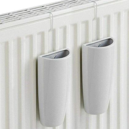 2 x Ceramic Hanging Radiator Humidifier Moisture Absorber Condensation 500ml