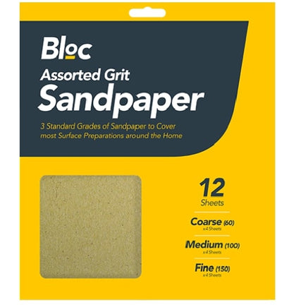 10 Sheets Assorted Grit Sandpaper Mixed Grit Fine Medium Coarse Sand Paper Paint