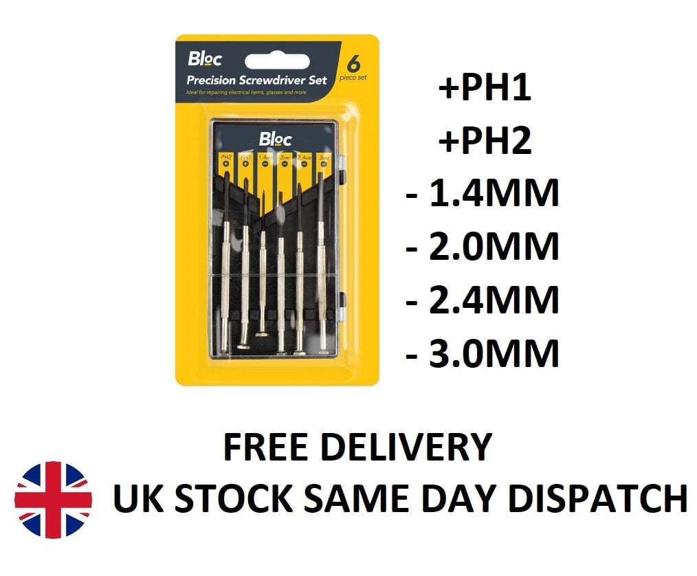 Precision Screwdriver Set Mini Watch Mobile Repairs Philips Jewellers DIY - 6Pcs