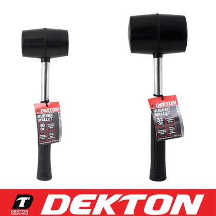 Dekton 16oz & 32oz Rubber Mallet Hammer Camping Building Paving Tiling DIY Tool