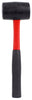 Dekton 16oz Black Rubber Mallet - Fibreglass Handle Hammer - Great For Camping T