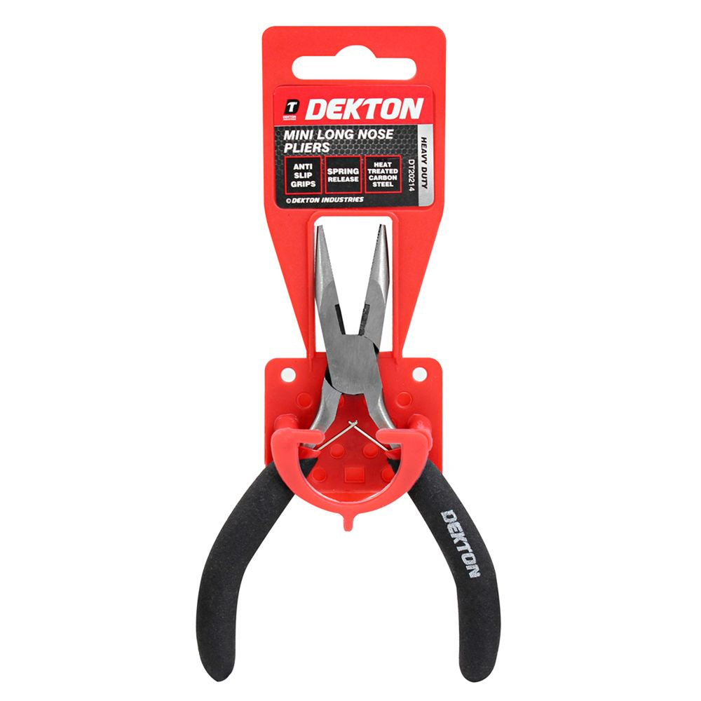 Dekton Mini Long Nose Pliers Carbon Steel Anti Slip DIY Tool Workshop Craft