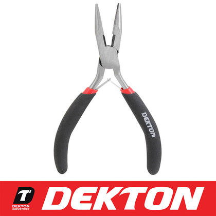 Dekton Mini Long Nose Pliers Carbon Steel Anti Slip DIY Tool Workshop Craft