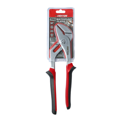 Dekton 10-inch Pro Water Pump Plier with Non-Slip & Soft Grip Handle satin finis