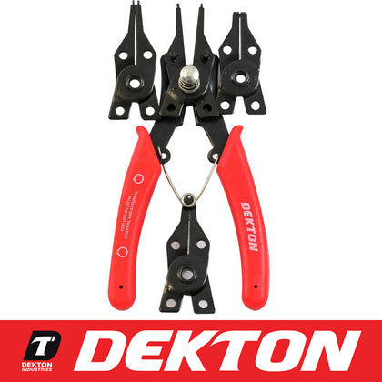 Dekton 5 Piece Circlip Internal External Plier Snap Ring Tool Set Anti Slip