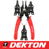 Dekton 5 Piece Circlip Internal External Plier Snap Ring Tool Set Anti Slip