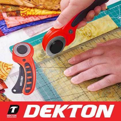 Dekton 45mm Rotary Cutter Sewing Quilting Craft Roller Fabric Cutting Tool Hobby