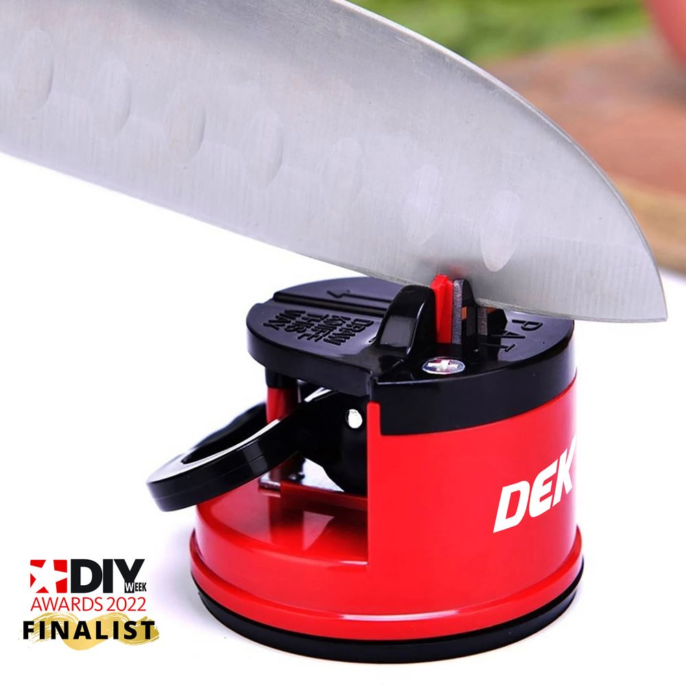 Dekton Sharpener Suction Cup Base Pull Through Scissors Kitchen Tool Blades Easy