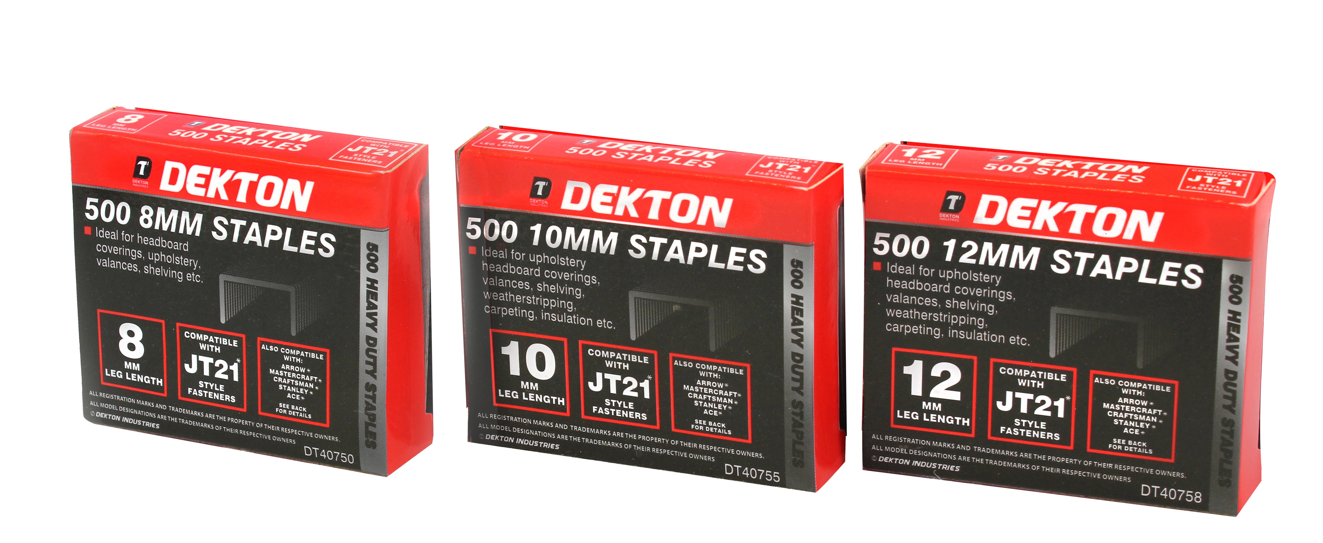 Dekton 1500pc Assorted Staple Pack Stapler Tool