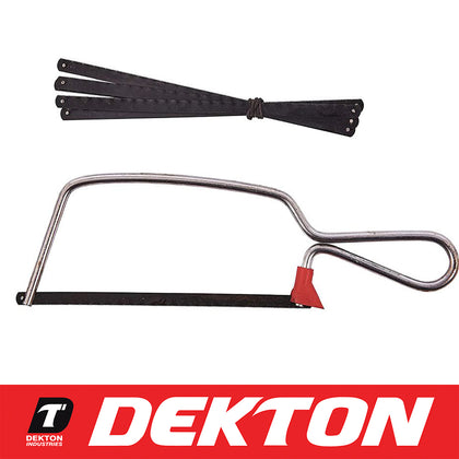 Dekton Junior Hacksaw With Blade & 6 Extra Blades Cutting Wood Steel Plastic