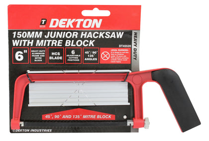 Dekton Junior Hacksaw With Mitre Block, 150 Mm