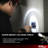 Dekton Searcher COB LED Head Light Torch Headlamp 160 Lumens 200M & Batteries