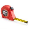 Dekton 7.5m 25ft Tape Measure Auto-lock Class 2 Metric Imperial Retractable