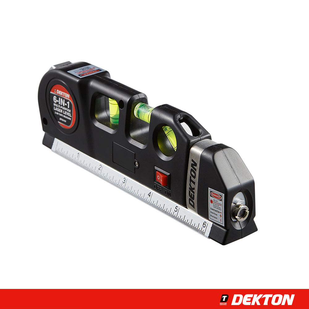 6 in 1 Laser Level Bubble Spirit Level & Tape Measure Metric Tape Ruler.
