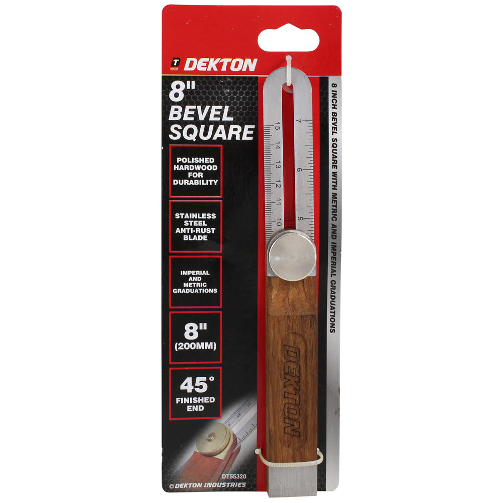 Dekton Bevel Square 8'' 200mm For Carpentry Speed Square Measuring Tool Roofing