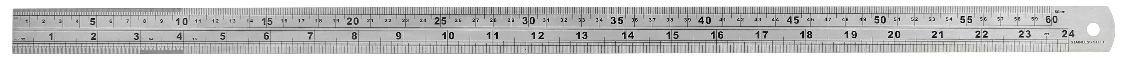 Dekton 600mm Stainless Steel Ruler Metal Ruler
