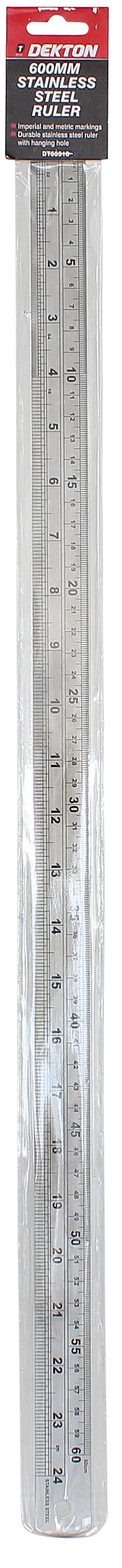 Dekton 600mm Stainless Steel Ruler Metal Ruler