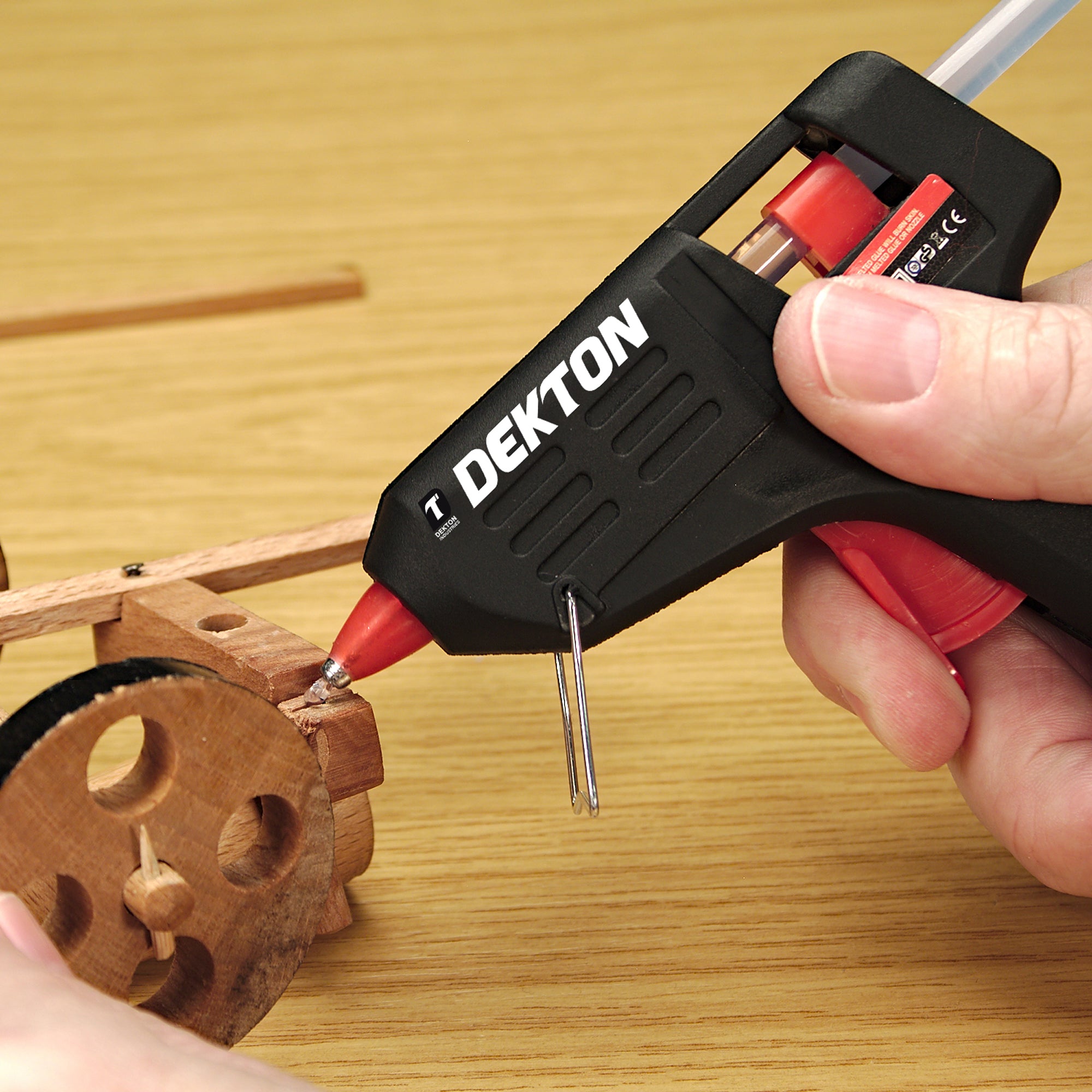 Dekton 10w Mini Hot Melt Glue Gun With Sticks Brass Anti Drip Nozzle DIY Arts