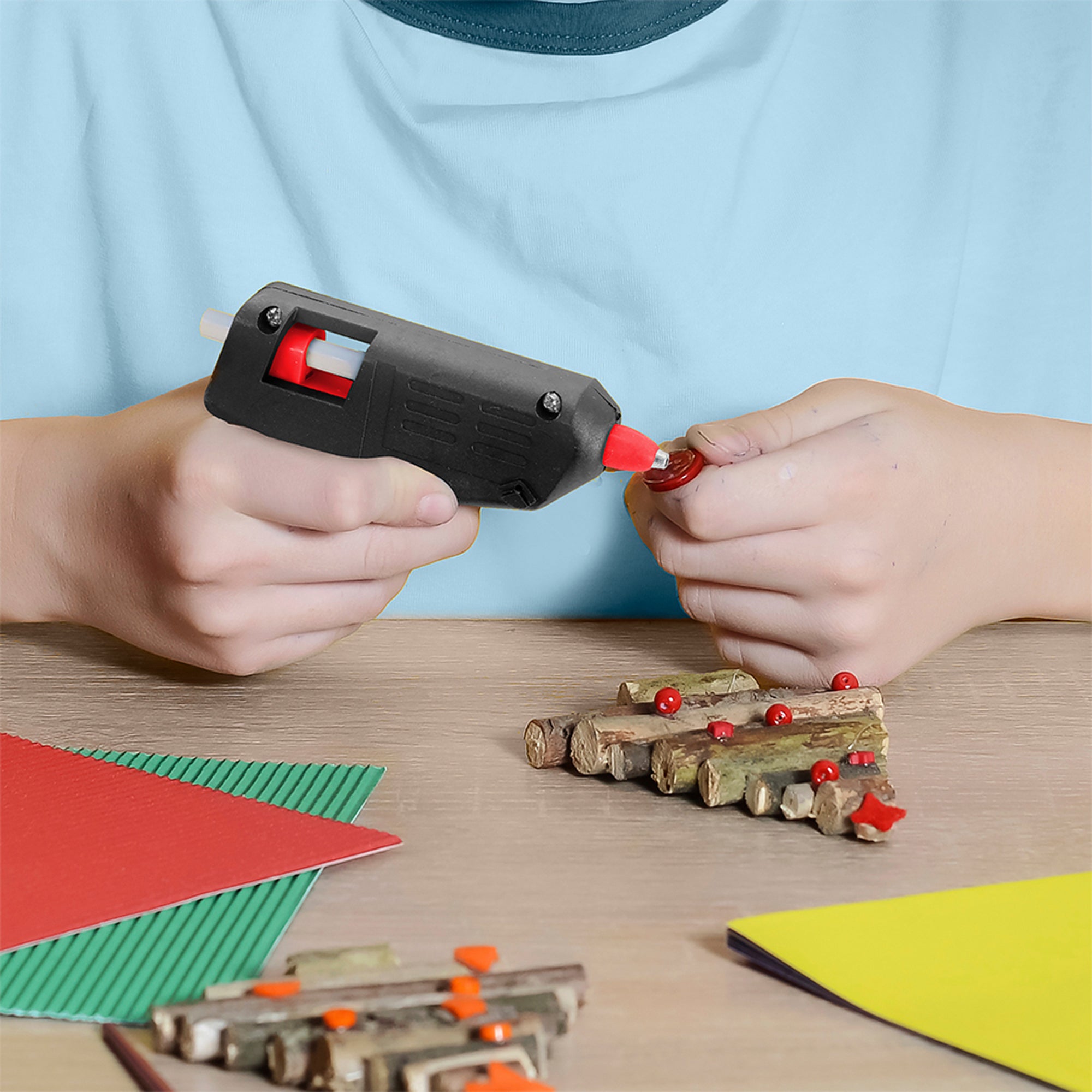 Dekton 10w Mini Hot Melt Glue Gun With Sticks Brass Anti Drip Nozzle DIY Arts