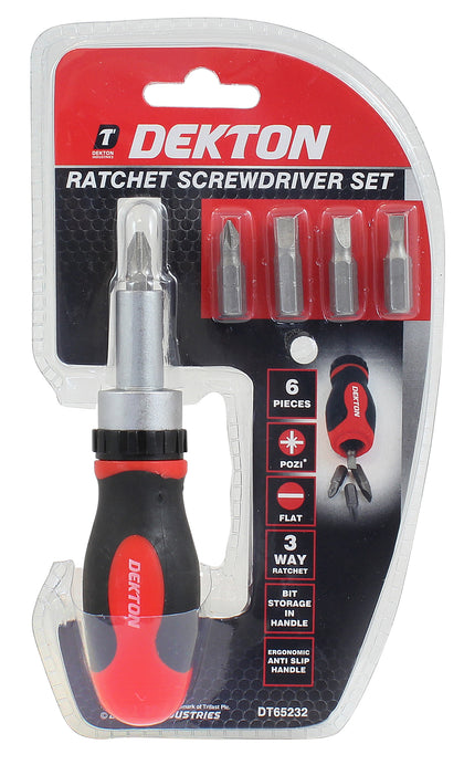 Dekton Ratchet Screwdriver And Bit Set