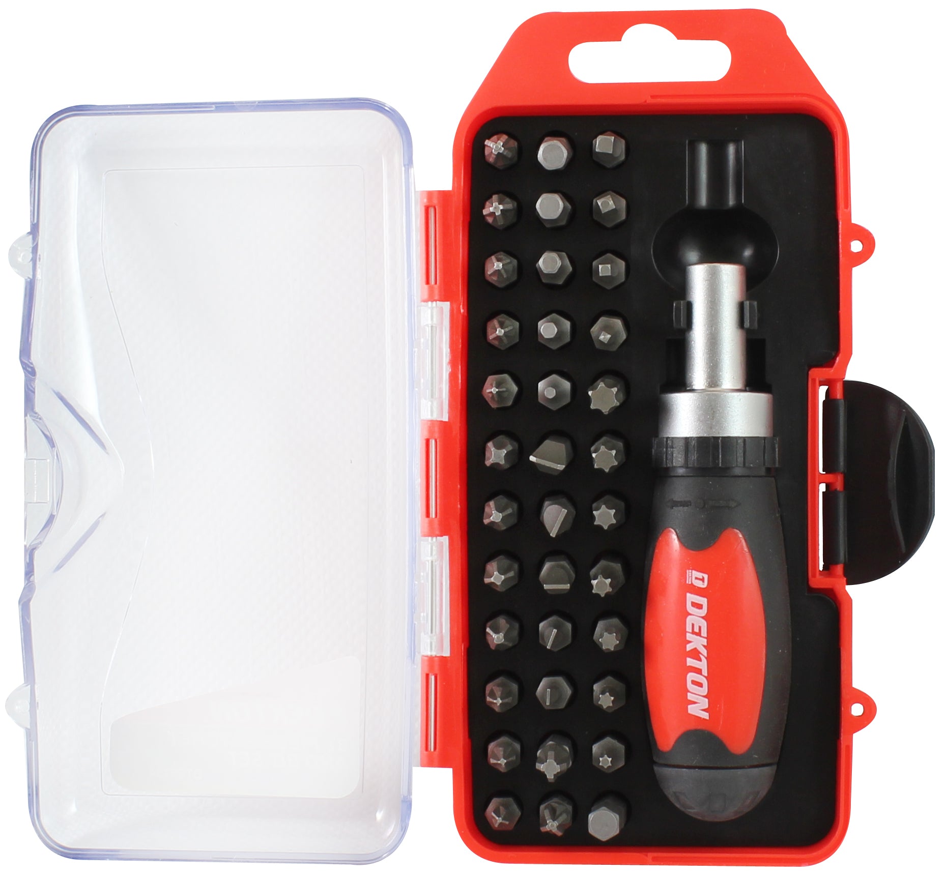 Dekton 38pc Stubby Ratchet Screwdriver And Bit Set