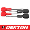 Dekton 4pc Cabinet Handle Screwdriver Set Extra Torque Flat Phillips DIY Tool