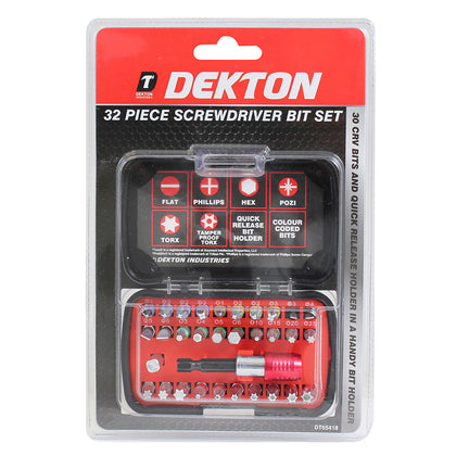 Dekton 32-Piece Screwdriver Bit Set With Holder