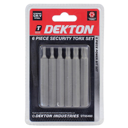 Dekton 6 Piece Security Bit Set Tamper Proof