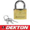 Dekton 2pc 40mm Short Steel Shackle Outdoor Security Padlock & Keys Alike