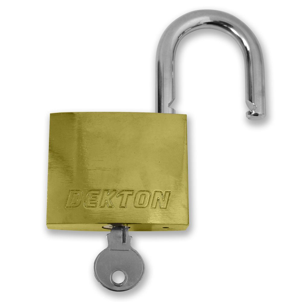 Dekton 3pc 40mm Short Steel Shackle Outdoor Security Padlock & Keys Alike