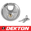 Dekton Heavy Duty Secure Discus High Security Padlock with 2 Keys 70mm