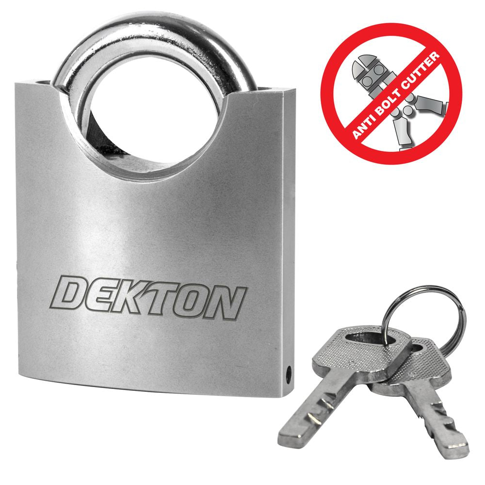 Dekton Heavy Duty Steel Outdoor Security Shed Gate Closed Shackle Padlock 40mm