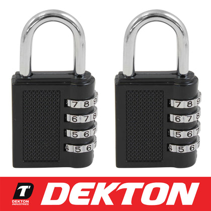 x2 Combination Padlock 4-Digit Outdoor Weatherproof Security School Lock Travel