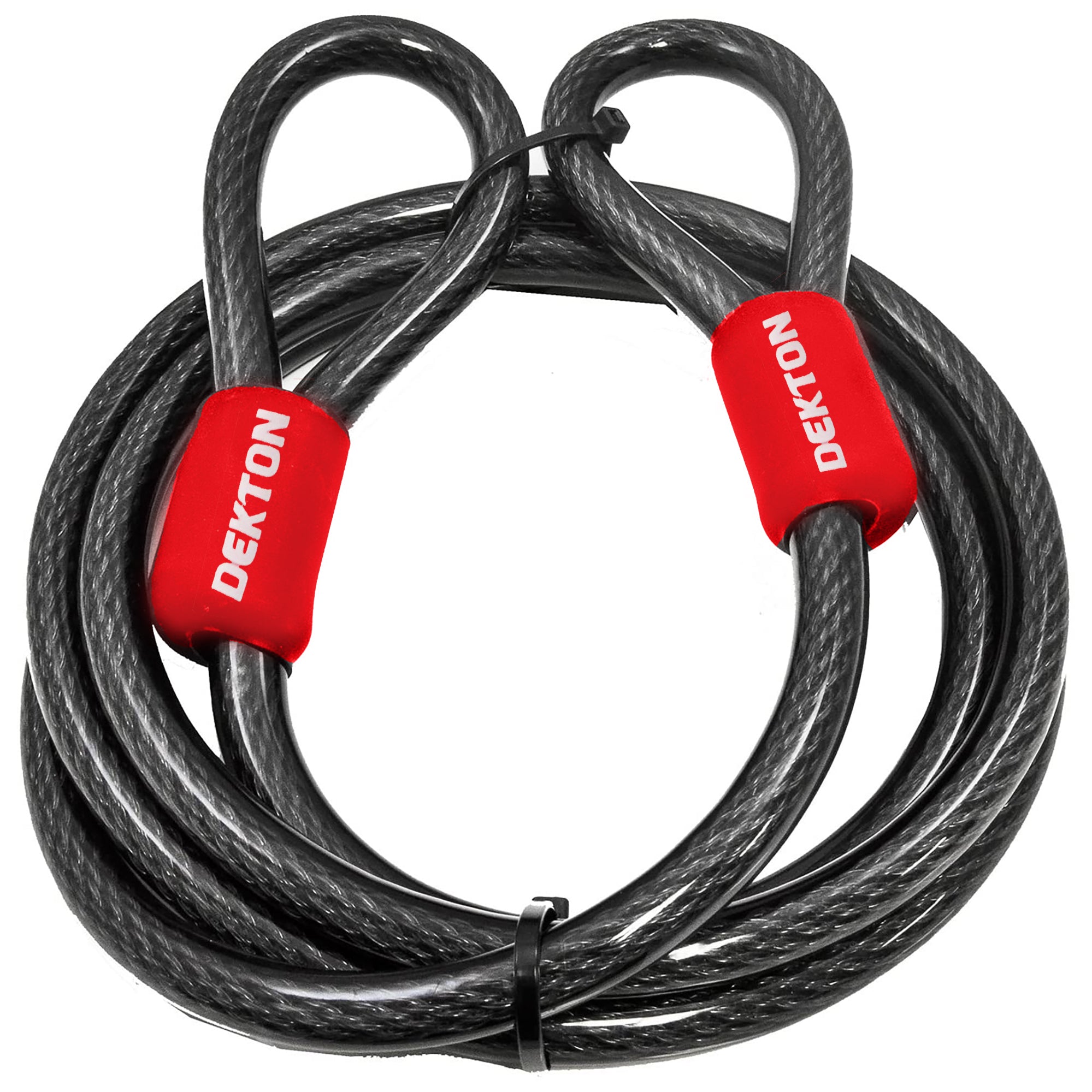 Dekton Waterproof Padlock Steel Shackle Outdoor Security 2.5 Cable Chain Lock