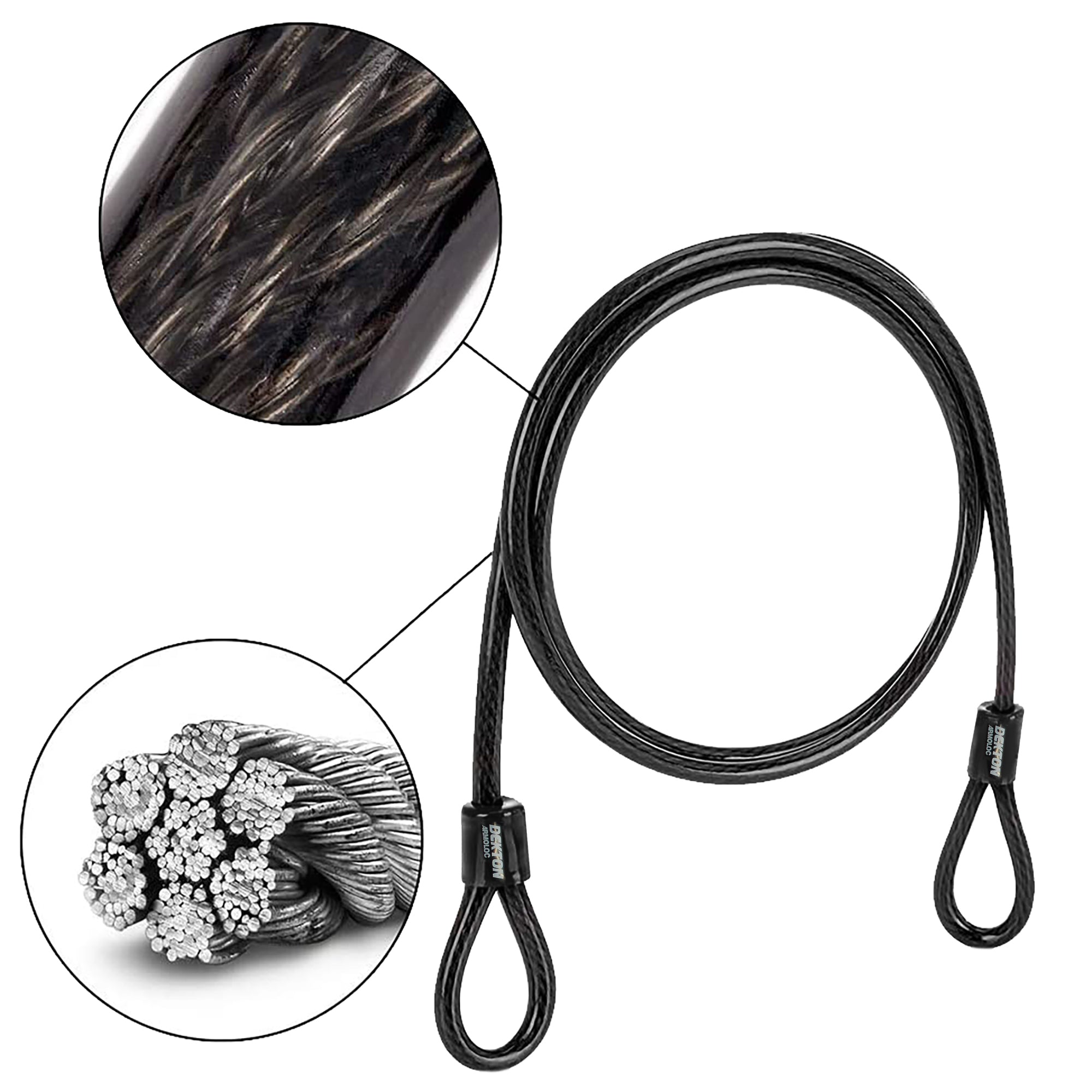 Dekton Steel Cable High Security Multi-Function Flexible Bicycle 10mm 4.6m/1.8m