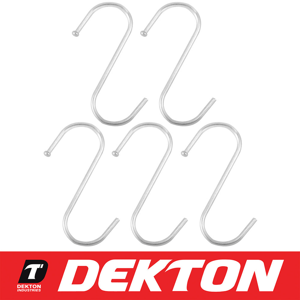 5 Large Steel S Hooks Heavy Duty Hanging Rail Pot Pan Hanger Utensil Clothes