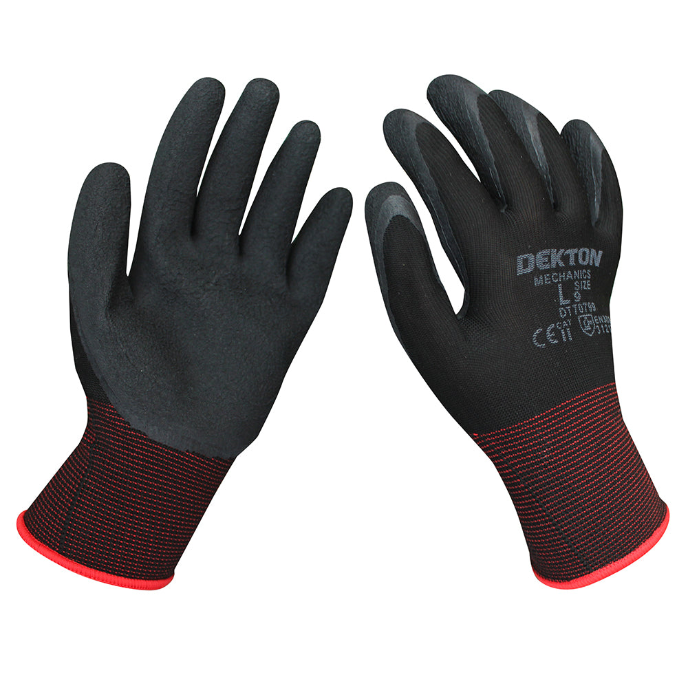 Dekton Ultra Grip Nitrile Coated Working Gloves Workers Plumbers Mechanics