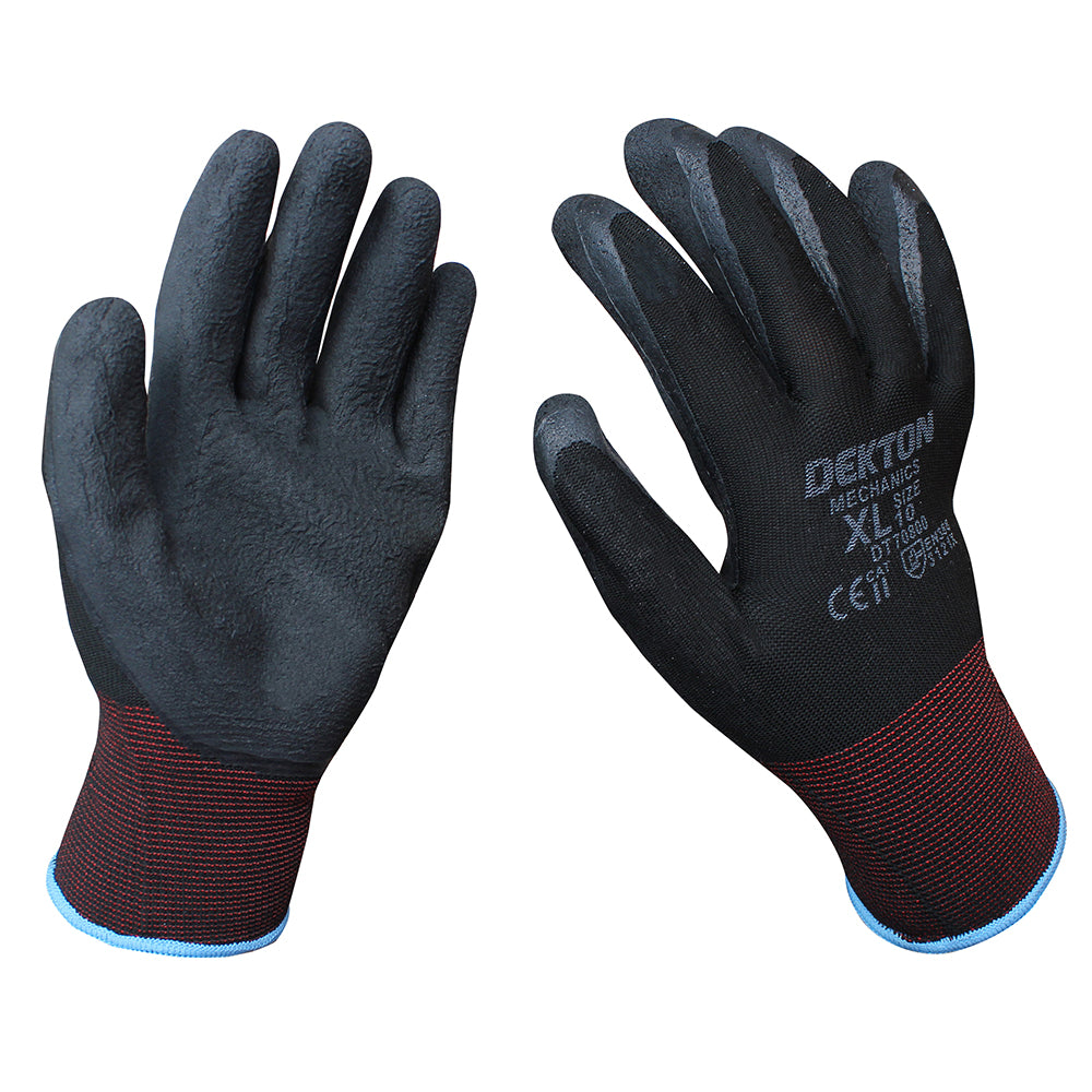 Dekton Ultra Grip Nitrile Coated Working Gloves Workers Plumbers Mechanics