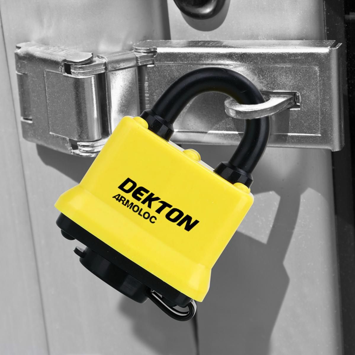 Dekton Steel Laminated 50mm High Security Padlock Weather Resistant with 2 Keys