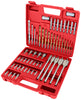 57pc Assorted HSS Drill & Bits Set + Case Masonry Flat Professional DIY Titanium