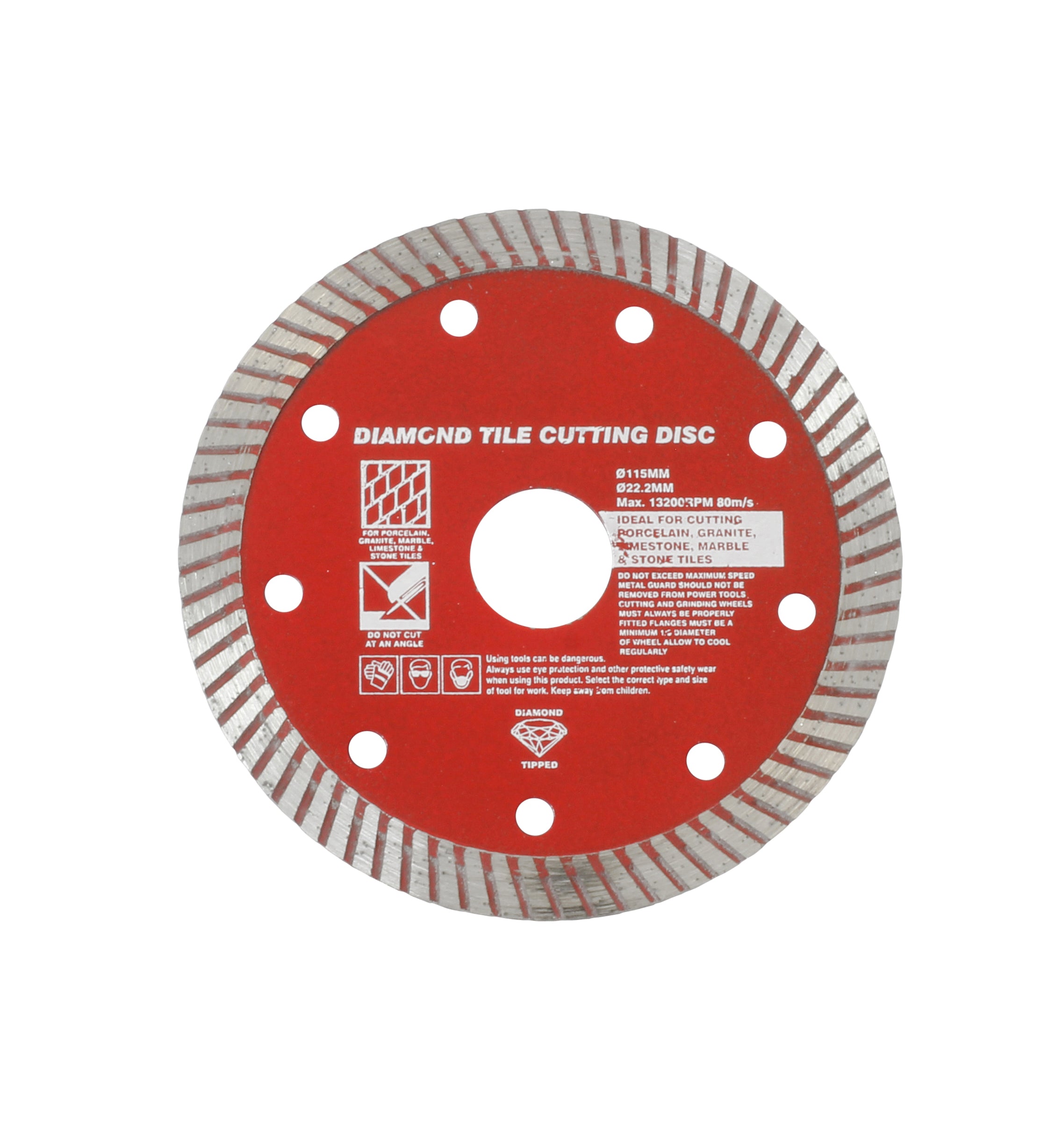 115mm Turbo Tile Diamond Cutting Disc Angle Grinder Blade Porcelain Stone 4.5