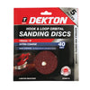 Dekton 5pc Hook And Loop Orbital Sanding Discs 150mm/Coarse - 40 Grit