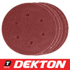 Dekton 5pc Hook And Loop Orbital Sanding Discs 150mm/Coarse - 40 Grit