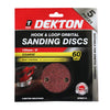 Dekton 5pc Hook And Loop Orbital Sanding Discs 150mm/Coarse - 60 Grit