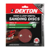 Dekton 5pc Hook And Loop Orbital Sanding Discs 150mm/ Medium - 80 Grit