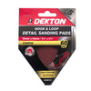 Dekton Detail Palm Sanding Pads Triangle Sheets 40 60 80 120 Or Mixed Grit 93mm