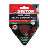 Dekton Detail Palm Sanding Pads Triangle Sheets 40 60 80 120 Or Mixed Grit 93mm