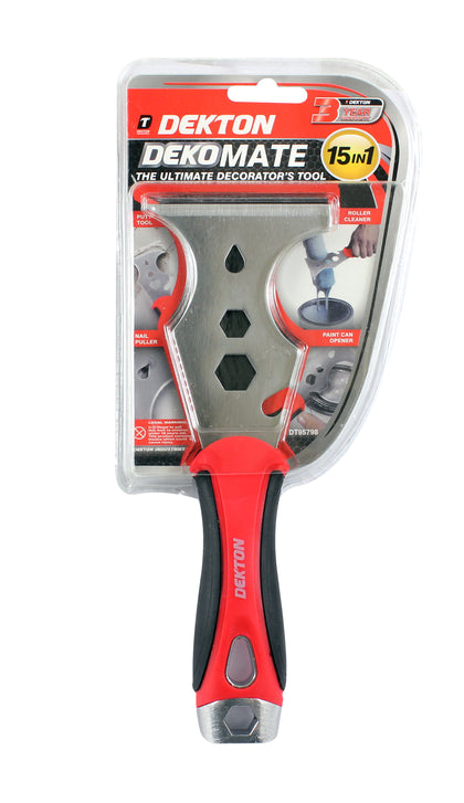 Dekton Dekomate 15-in-1 Decorators Multi Tool with Paint Scraper and Nail Puller