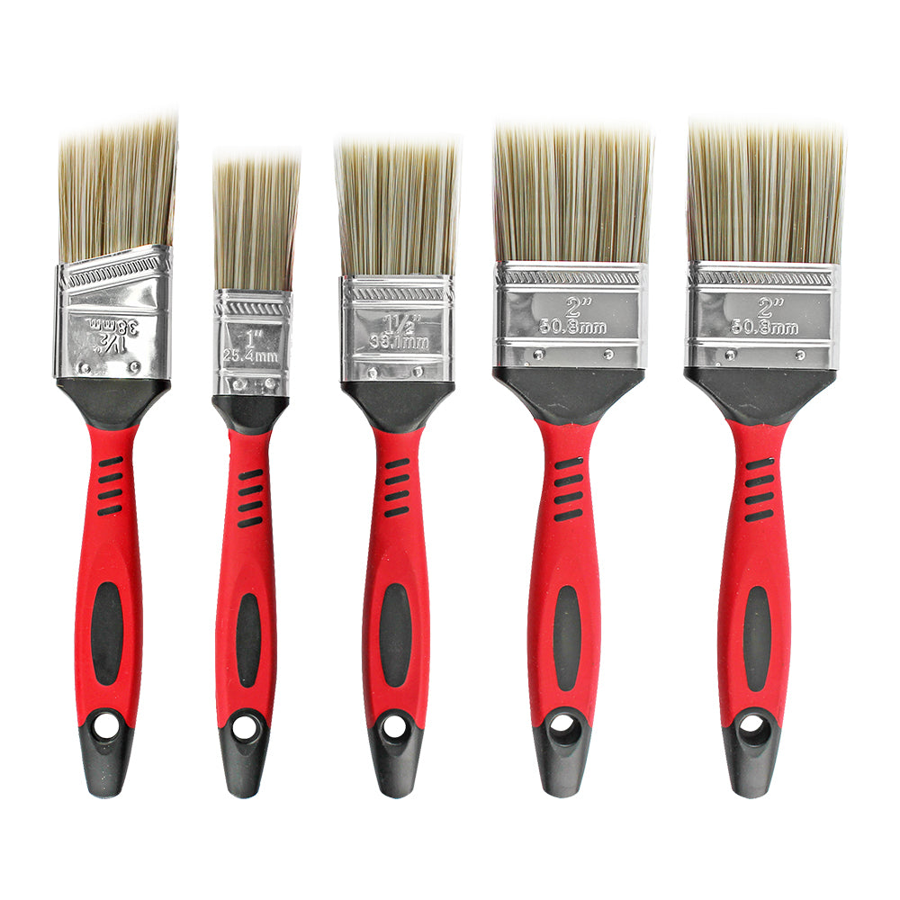 Dekton 5pc Sure Grip Paint Brush Set Professional Decorating Durable Bristle DIY