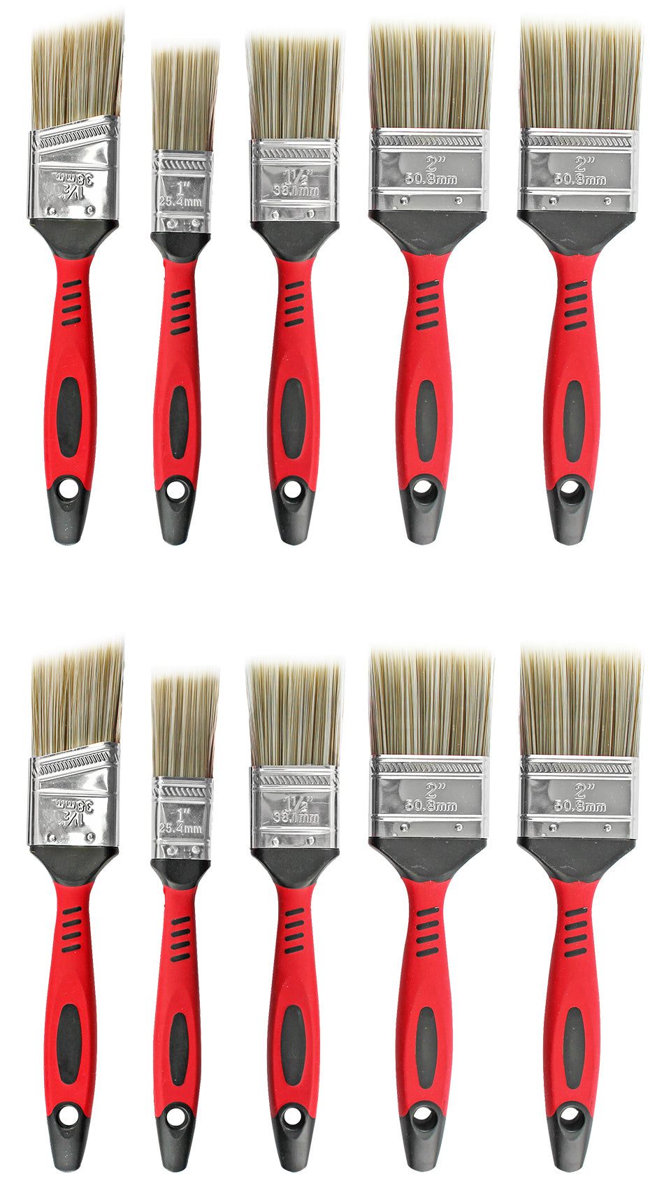 Dekton 5pc Sure Grip Paint Brush Set Professional Decorating Durable Bristle DIY